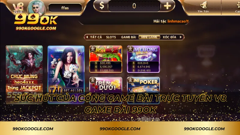 V8 Game Bài – Đỉnh Cao Giải Trí Game Bài Trực Tuyến 2 Sức hút của cổng game bài trực tuyến V8 Game bài 99ok
